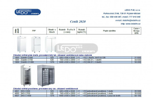 Zvětšit Ceník LEDO Profi 2024 chladicí a mrazicí zařízení